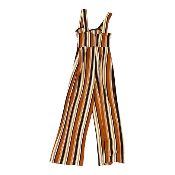 URBAN OUTFITTERS Striped Brown and orange Jumpsuit - Picture 4 of 4